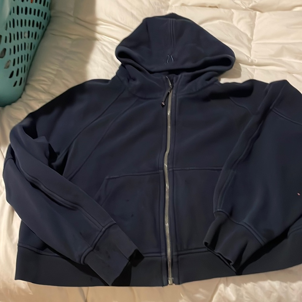 Lululemon oversized cropped zip hoodie